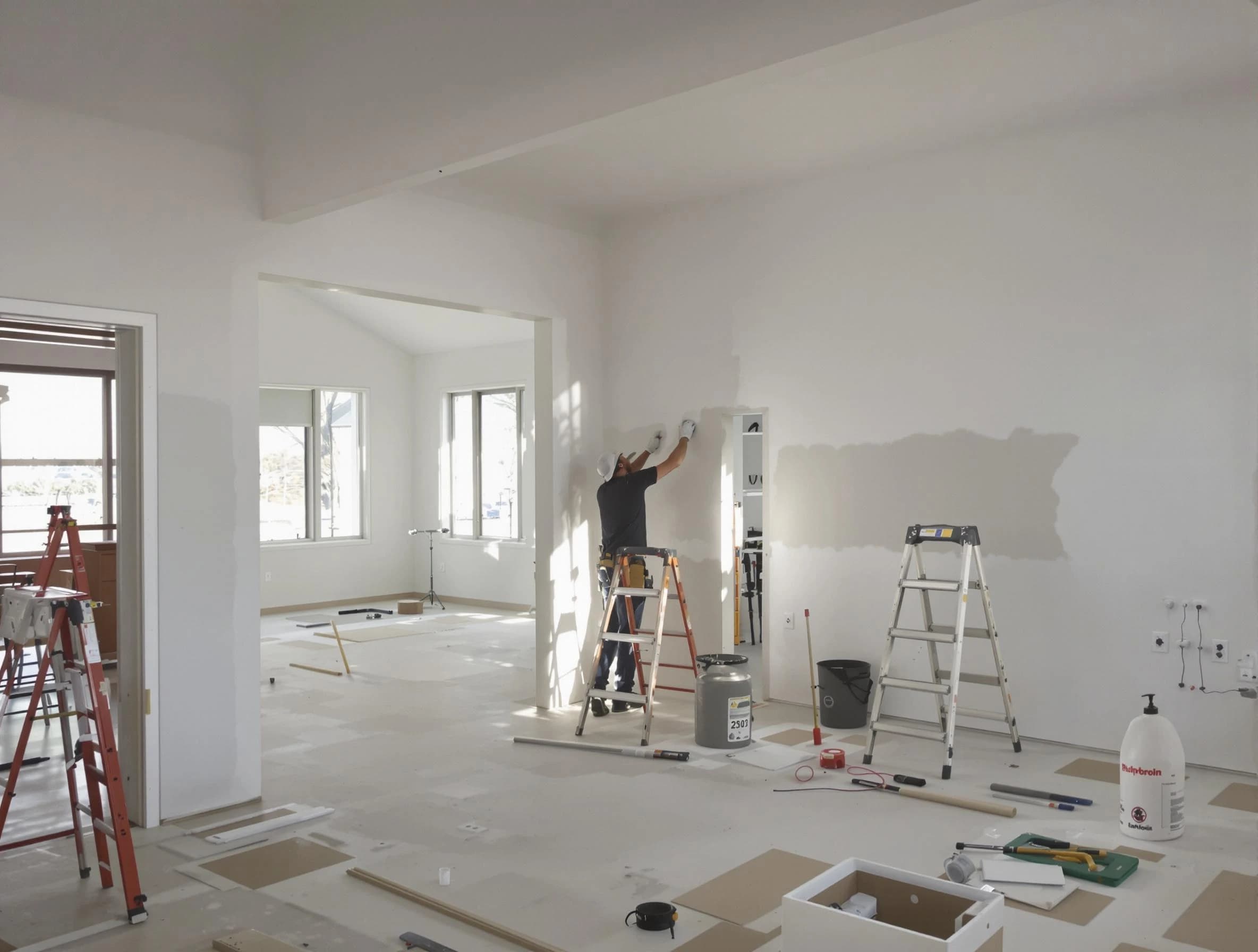 Detailed drywall installation with New Franklin House Painters in New Franklin